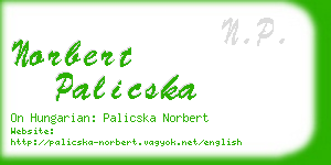 norbert palicska business card